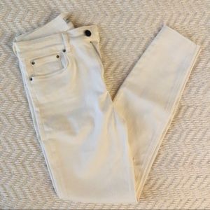 Zara white ripped skinny jeans